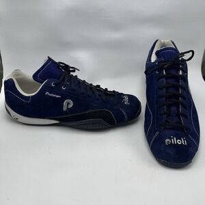 Piloti Prototipo Blue Suede Leather Driving Shoes Mens 10.5 Racing Sneakers